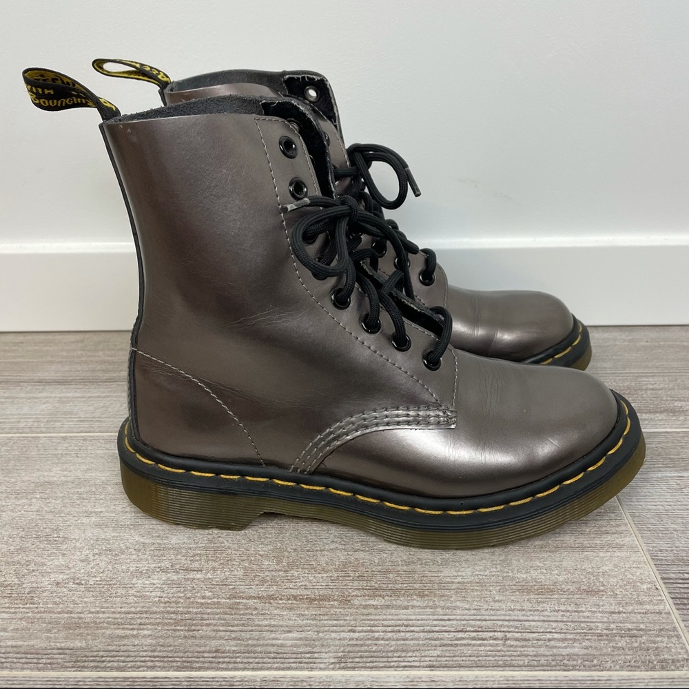 Dr. Martens Pascal in Pewter Spectra Patent